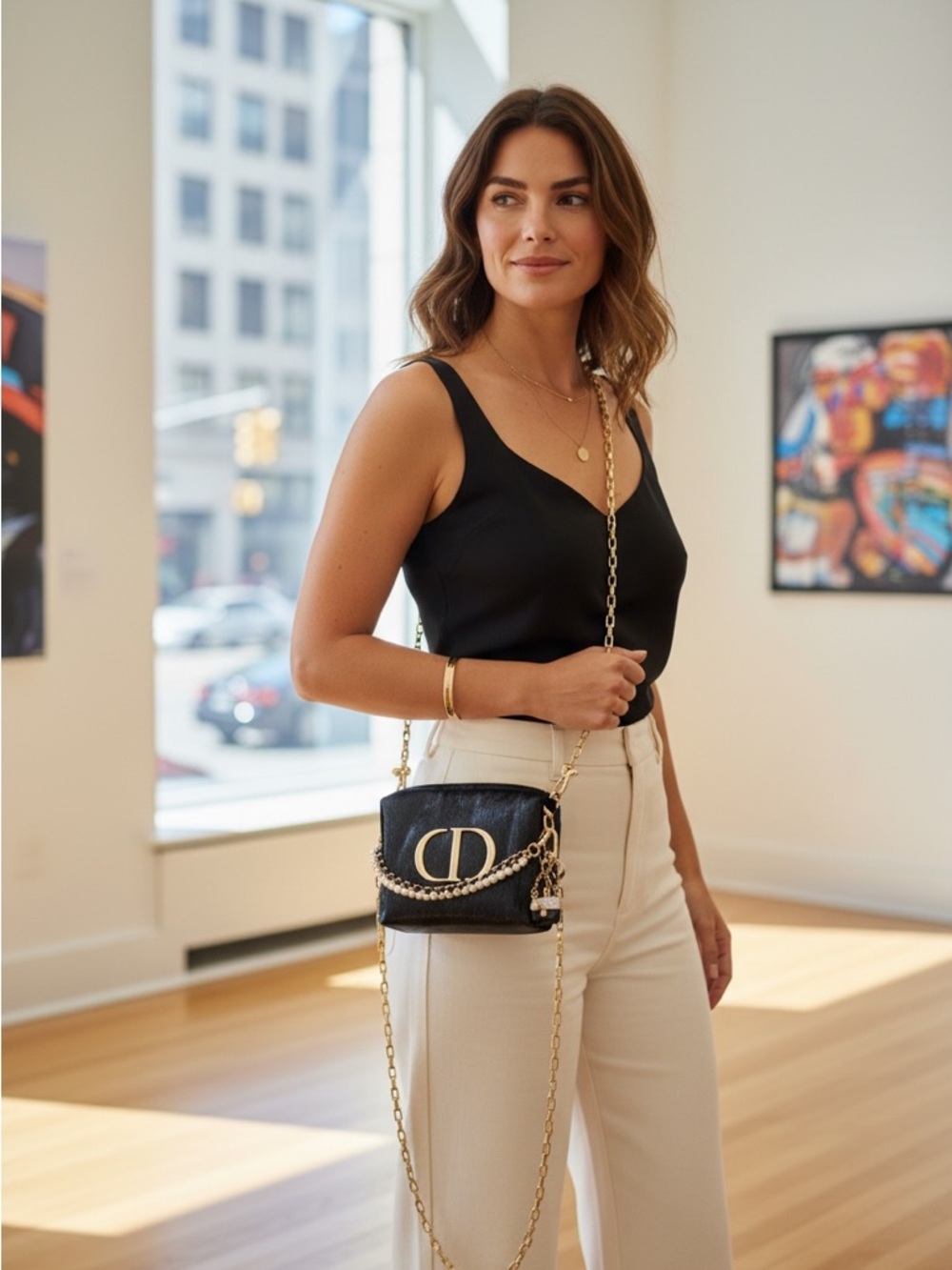 Dior Beaute Shimmering Velour Upcycled Crossbody Bag - Picture 2 of 8